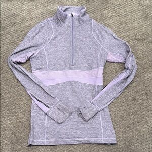 Lululemon - Fitted Ribbed Long Sleeve 1/4 Zip Sweatshirt